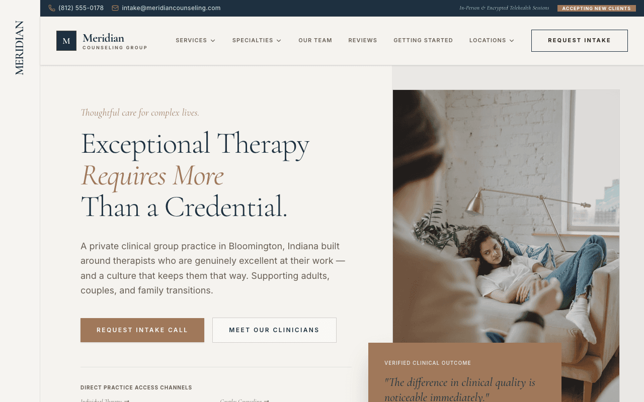 Therapy Meridian design preview