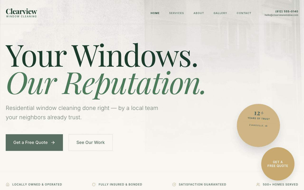 Window Cleaning Clear design preview