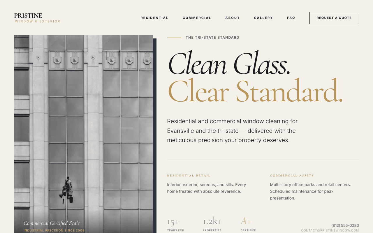 Window Cleaning Pristine design preview