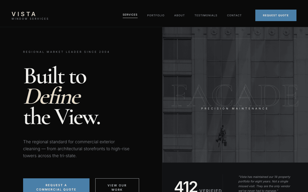 Window Cleaning Vista design preview